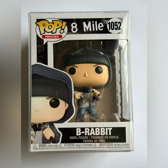 Funko Pop Movies/Rocks 1052 8 Mile B-Rabbit Eminem w/ PopShield Armor Protector - Picture 7 of 8